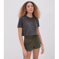 Blusa Cropped Marmorizada com Estrelas Blusa Cropped Marmorizada com Estrelas