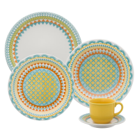Aparelho De Jantar E Chá Oxford 30 Peças Floreal Bilro J591-6770 Aparelho De Jantar E Chá Oxford 30 Peças Floreal Bilro J591-6770