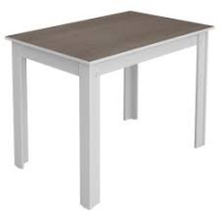 Mesa de Jantar Madesa Rubia Maxi 5258B - 76x104cm Branco / Âmendoa Mesa de Jantar Madesa Rubia Maxi 5258B - 76x104cm Branco / Âmendoa