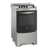 Fogão De Piso Prata 4 Bocas Com Forno De 70l Electrolux (52lxu) Fogão De Piso Prata 4 Bocas Com Forno De 70l Electrolux (52lxu)