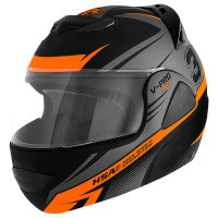 Capacete Escamoteável V-Pro Jet3 Preto E Laranja Pro Tork - Tam 60 Capacete Escamoteável V-Pro Jet3 Preto E Laranja Pro Tork - Tam 60