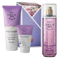 Kit Presente Cuide-se Bem Rosa e Algodão Kit Presente Cuide-se Bem Rosa e Algodão