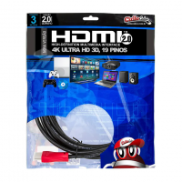 Cabo HDMI 2.0 Premium Ultra HD 4K@50/60 3D Cirilo Cabos 3 metros Cabo HDMI 2.0 Premium Ultra HD 4K@50/60 3D Cirilo Cabos 3 metros