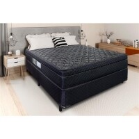 Cama Box de Casal Portobel + Colchão de Casal Portobel Diplomata Light com Pillow Top e Molas Ensacadas 70x138x188cm Cama Box de Casal Portobel + Colchão de Casal Portobel Diplomata Light com Pillow Top e Molas Ensacadas 70x138x188cm