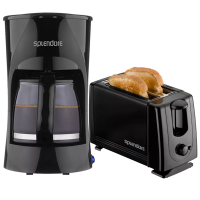 Kit Splendore Cafeteira + Torradeira 127V Preto - Supermuffato Kit Splendore Cafeteira + Torradeira 127V Preto - Supermuffato