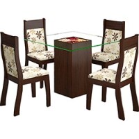 Conjunto de Mesa de Jantar Suiça com 4 Cadeiras Conjunto de Mesa de Jantar Suiça com 4 Cadeiras