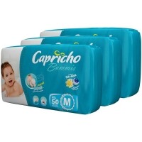 Kit Fraldas Capricho Bummis Tam M 3 Pacotes - com 50 Unidades Kit Fraldas Capricho Bummis Tam M 3 Pacotes - com 50 Unidades