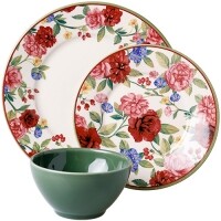 Aparelho de Jantar Verde Tropical 18 peças - La Cuisine Aparelho de Jantar Verde Tropical 18 peças - La Cuisine