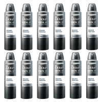 Kit Desodorante Antitranspirante Dove Sem Perfume Masculino Aerosol 150ml com 12 unidades - Incolor Kit Desodorante Antitranspirante Dove Sem Perfume Masculino Aerosol 150ml com 12 unidades - Incolor