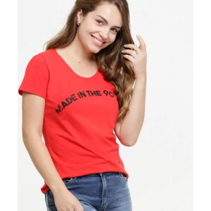 Blusa Feminina Estampa Frontal Manga Curta Marisa Tam PP Blusa Feminina Estampa Frontal Manga Curta Marisa Tam PP