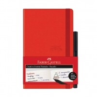 Caderno Pautado + Fine Pen Faber-Castell Creative Journal CDNETA/VM 84 Folhas Vermelho Caderno Pautado + Fine Pen Faber-Castell Creative Journal CDNETA/VM 84 Folhas Vermelho