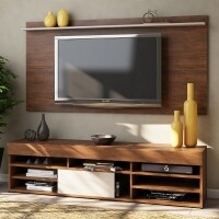 Rack com Painel para TV Até 55 Polegadas 1 Porta Jhon Seda/Off White Rack com Painel para TV Até 55 Polegadas 1 Porta Jhon Seda/Off White