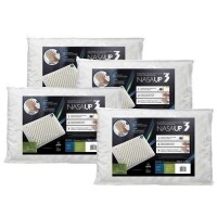 Kit com 4 Travesseiro Fibrasca Nasa Up3 Visco - Branco Kit com 4 Travesseiro Fibrasca Nasa Up3 Visco - Branco