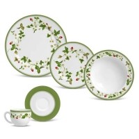 Aparelho de Jantar Porto Brasil Flat Fraise em Faiança Feldspática – 30 Peças Aparelho de Jantar Porto Brasil Flat Fraise em Faiança Feldspática – 30 Peças
