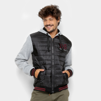 Jaqueta com Moletom Rock & Soda Matelassê Masculina Jaqueta com Moletom Rock & Soda Matelassê Masculina