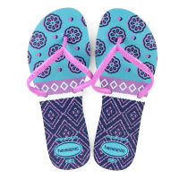 Chinelo Havaianas Flat Mix Estampada Laranjas Azul e Pink - Tam. 33/34 Chinelo Havaianas Flat Mix Estampada Laranjas Azul e Pink - Tam. 33/34