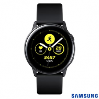 Galaxy Watch Active Samsung Preto 28 mm Pulseira de Silicone Bluetooth NFC e 4GB - SM-R500NZKAZTO Galaxy Watch Active Samsung Preto 28 mm Pulseira de Silicone Bluetooth NFC e 4GB - SM-R500NZKAZTO