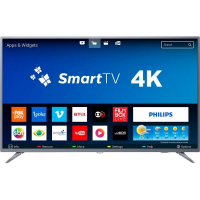 Smart TV LED 58 Philips 58PUG6513/78 Ultra Slim Ultra HD 4K WI-FI 3 HDMI 2 USB Prata Smart TV LED 58 Philips 58PUG6513/78 Ultra Slim Ultra HD 4K WI-FI 3 HDMI 2 USB Prata