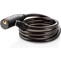 Cadeado com Chave para Bike 8mm de Diâmetro 100cm de Comprimento Aço/Silicone Preto - BI011 Atrio Cadeado com Chave para Bike 8mm de Diâmetro 100cm de Comprimento Aço/Silicone Preto - BI011 Atrio