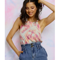 Blusa Tie Dye Feminina Sem Mangas Blusa Tie Dye Feminina Sem Mangas