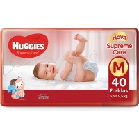 Fralda Supreme Care Mega M 40 Unidades - Huggies Fralda Supreme Care Mega M 40 Unidades - Huggies