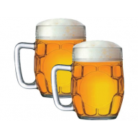 Jogo de Canecas de Chopp de Vidro 610ml - Ruvolo Happy Hour Hopfen 2 Peças Jogo de Canecas de Chopp de Vidro 610ml - Ruvolo Happy Hour Hopfen 2 Peças