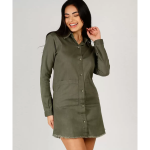 Vestido Feminino Chemise Manga Longa Zamany Jeans Vestido Feminino Chemise Manga Longa Zamany Jeans