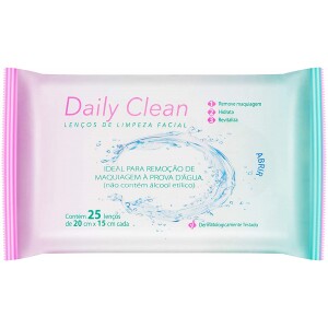 5 Unidades Toalhas Umedecidas para Limpeza Facial - 25 unidades - Daily Clean 5 Unidades Toalhas Umedecidas para Limpeza Facial - 25 unidades - Daily Clean