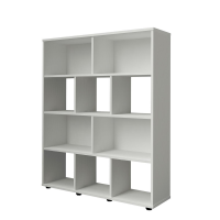 Estante Para Livros Rack Book10 Nichos Branco Artely Estante Para Livros Rack Book10 Nichos Branco Artely