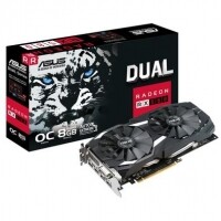 Placa de Vídeo Asus AMD Radeon RX 580 OC 8GB GDDR5 - DUAL-RX580-O8G Placa de Vídeo Asus AMD Radeon RX 580 OC 8GB GDDR5 - DUAL-RX580-O8G