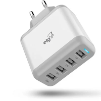 Carregador de tomada Elg c/4 saídas USB bivolt - WC48A Carregador de tomada Elg c/4 saídas USB bivolt - WC48A