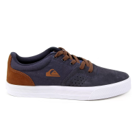 Tênis Quiksilver Couro New Wave - Masculino Azul e Bege Tênis Quiksilver Couro New Wave - Masculino Azul e Bege