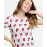 Blusa Feminina Rolling Stones Manga Curta Marisa Blusa Feminina Rolling Stones Manga Curta Marisa