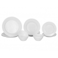 Aparelho de Jantar 16 Peças Duralex Vidro - Redondo Branco Opaline Aparelho de Jantar 16 Peças Duralex Vidro - Redondo Branco Opaline