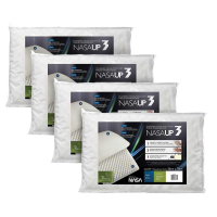 Travesseiro Fibrasca Nasa UP3 Visco 50x70cm Branco - 4 Unidades Travesseiro Fibrasca Nasa UP3 Visco 50x70cm Branco - 4 Unidades
