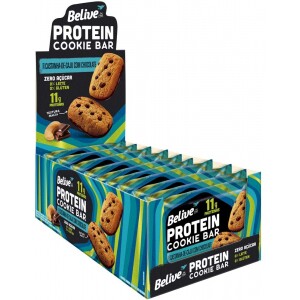 Cookie Bar Protein Castanha de Caju com Chocolate sem Açúcar sem Glúten sem Lactose Belive 40g - 10 Unidades Cookie Bar Protein Castanha de Caju com Chocolate sem Açúcar sem Glúten sem Lactose Belive 40g - 10 Unidades