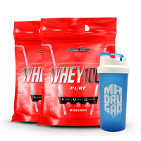 Whey 100% Pure (2x Refil-907g) IntegralMedica + Coqueteleira Grátis Whey 100% Pure (2x Refil-907g) IntegralMedica + Coqueteleira Grátis