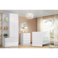Quarto de Bebê Completo Trevalla Algodão Doce 2 Gavetas Quarto de Bebê Completo Trevalla Algodão Doce 2 Gavetas