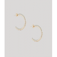 Brinco Feminino de Argola Folheado com Bolinhas Dourado Brinco Feminino de Argola Folheado com Bolinhas Dourado