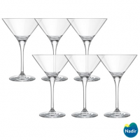 Conjunto de Taças para Martini Excellence em Cristal de 240ml 6 Peças - Nadir Conjunto de Taças para Martini Excellence em Cristal de 240ml 6 Peças - Nadir