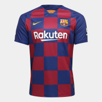 Camisa Barcelona Home 19/20 s/nº Torcedor Nike Masculina - Azul e Grená Camisa Barcelona Home 19/20 s/nº Torcedor Nike Masculina - Azul e Grená