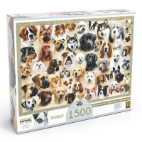 Quebra-Cabeça Cães e Raças 1500 Peças - Grow Quebra-Cabeça Cães e Raças 1500 Peças - Grow