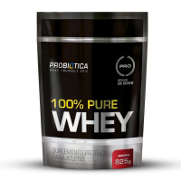 Whey Protein 100% Pure Whey Refil Pouch Probiótica 825g - Morango e Chocolate Whey Protein 100% Pure Whey Refil Pouch Probiótica 825g - Morango e Chocolate