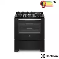 Fogão de Piso Electrolux de 5 Bocas com Mesa de Vidro e Queimador Tripla Chama - 76GRS Fogão de Piso Electrolux de 5 Bocas com Mesa de Vidro e Queimador Tripla Chama - 76GRS