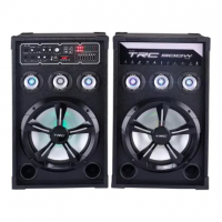Caixa de Som Dupla TRC 399 com Bluetooth Rádio FM Entrada USB e Iluminação em Led – 900W Caixa de Som Dupla TRC 399 com Bluetooth Rádio FM Entrada USB e Iluminação em Led – 900W