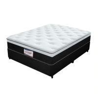 Cama Box + Colchão Casal Plumatex Lisboa com Pillow Inn e Molas Ensacadas 62x138x188 cm - Branco/Preto Cama Box + Colchão Casal Plumatex Lisboa com Pillow Inn e Molas Ensacadas 62x138x188 cm - Branco/Preto