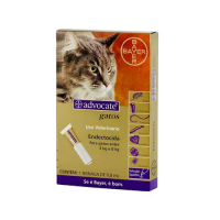 Advocate Gatos para Gatos de 4kg até 8kg - Pipeta com 0,8ml Advocate Gatos para Gatos de 4kg até 8kg - Pipeta com 0,8ml