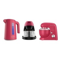 Kit Cadence Batedeira Chaleira e Cafeteira Rosa Doce 220V Kit Cadence Batedeira Chaleira e Cafeteira Rosa Doce 220V