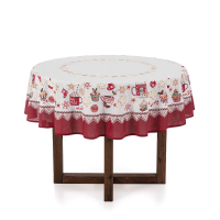 Toalha de mesa de Natal Redonda Karsten 4 lugares Café do Noel Toalha de mesa de Natal Redonda Karsten 4 lugares Café do Noel