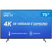 Smart TV 4K LED 75” Samsung UN75RU7100 - Wi-Fi Bluetooth HDR 3 HDMI 2 USB Smart TV 4K LED 75” Samsung UN75RU7100 - Wi-Fi Bluetooth HDR 3 HDMI 2 USB